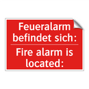 Feueralarm befindet sich: - Fire alarm is located: