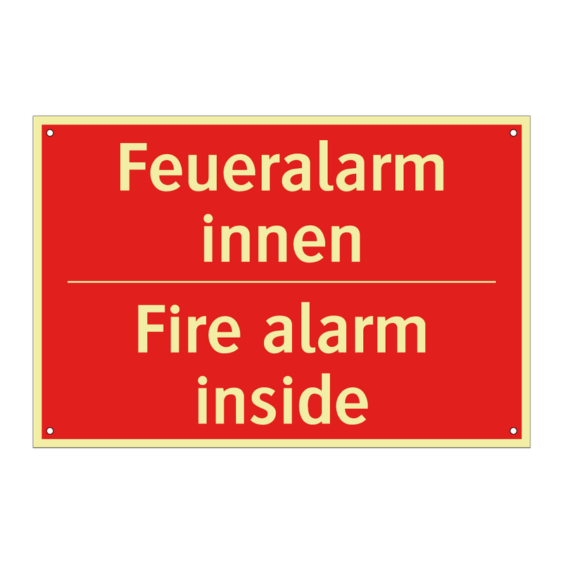 Feueralarm innen - Fire alarm inside