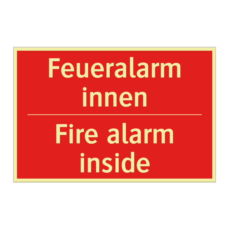 Feueralarm innen - Fire alarm inside