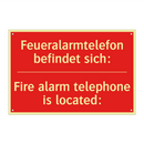 Feueralarmtelefon befindet sich:/.../ - Fire alarm telephone is located:/.../