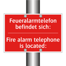 Feueralarmtelefon befindet sich:/.../ - Fire alarm telephone is located:/.../