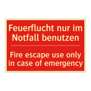 Feuerflucht nur im Notfall benutzen/.../ - Fire escape use only in case of /.../