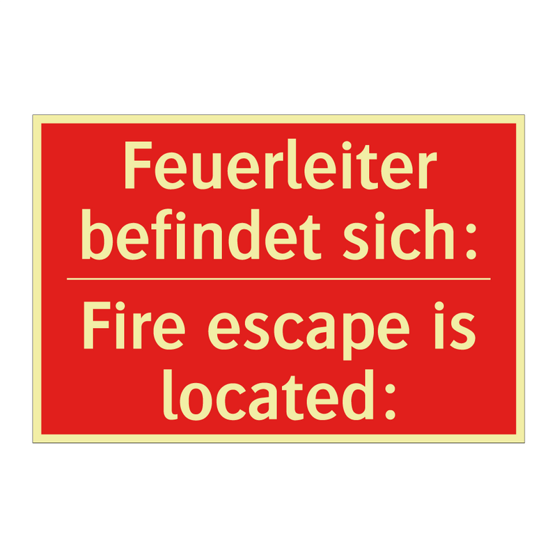 Feuerleiter befindet sich: - Fire escape is located: