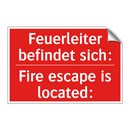 Feuerleiter befindet sich: - Fire escape is located: