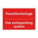Feuerlöschanlage - Fire extinguishing system
