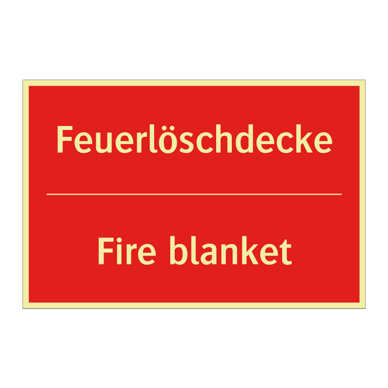Feuerlöschdecke - Fire blanket