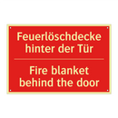 Feuerlöschdecke hinter der Tür - Fire blanket behind the door