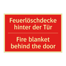 Feuerlöschdecke hinter der Tür - Fire blanket behind the door