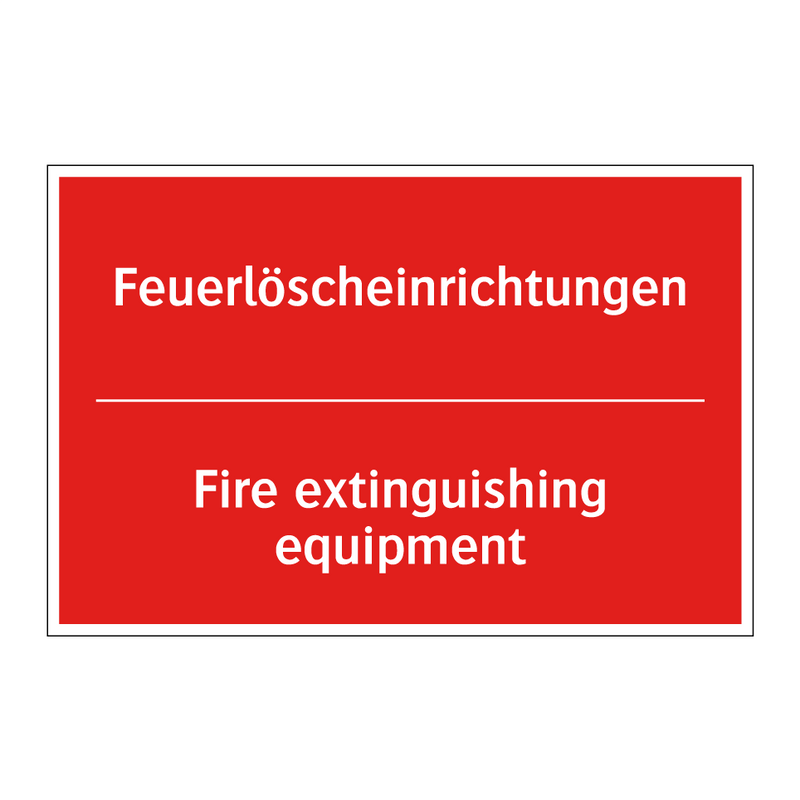 Feuerlöscheinrichtungen - Fire extinguishing equipment