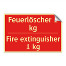 Feuerlöscher 1 kg - Fire extinguisher 1 kg
