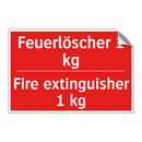 Feuerlöscher 1 kg - Fire extinguisher 1 kg