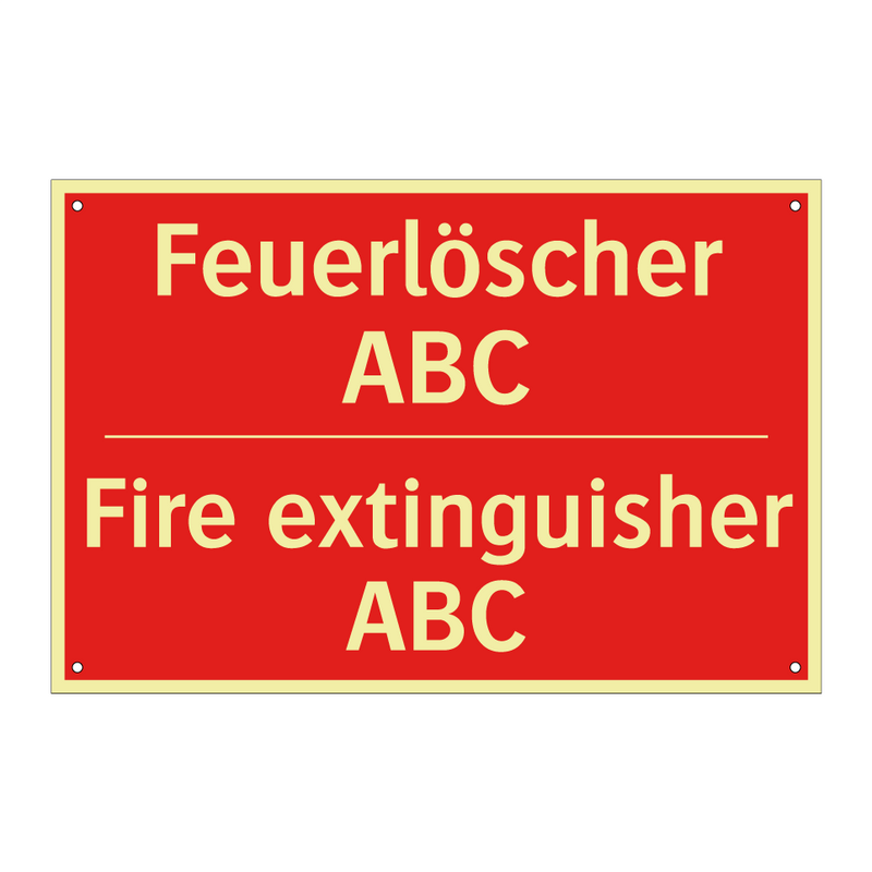 Feuerlöscher ABC - Fire extinguisher ABC