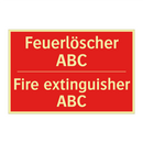 Feuerlöscher ABC - Fire extinguisher ABC