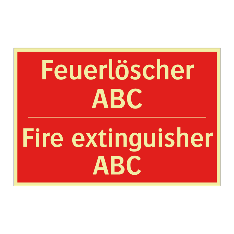 Feuerlöscher ABC - Fire extinguisher ABC