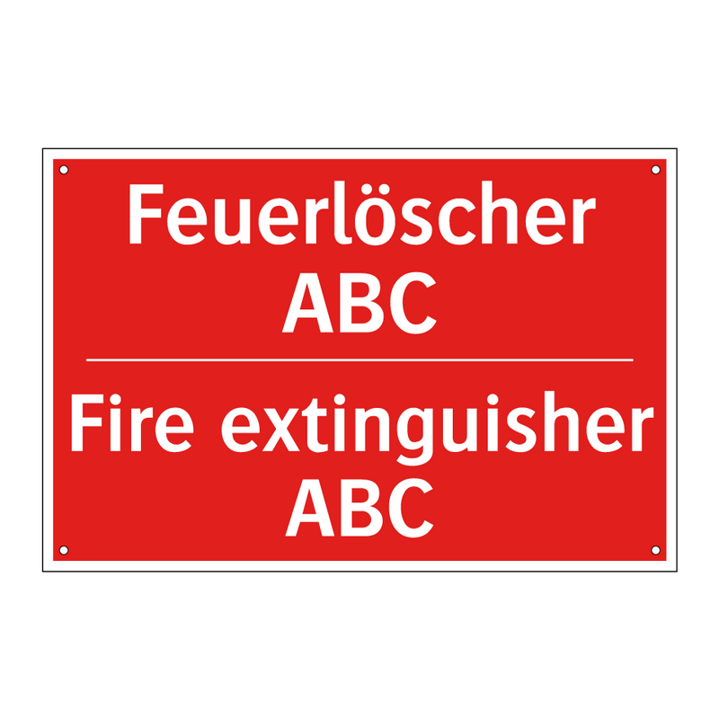 Feuerlöscher ABC - Fire extinguisher ABC