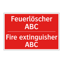 Feuerlöscher ABC - Fire extinguisher ABC