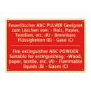 Feuerlöscher ABC PULVER Geeignet /.../ - Fire extinguisher ABC POWDER Suitable /.../