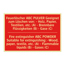Feuerlöscher ABC PULVER Geeignet /.../ - Fire extinguisher ABC POWDER Suitable /.../