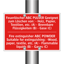 Feuerlöscher ABC PULVER Geeignet /.../ - Fire extinguisher ABC POWDER Suitable /.../