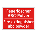 Feuerlöscher ABC-Pulver - Fire extinguisher abc powder