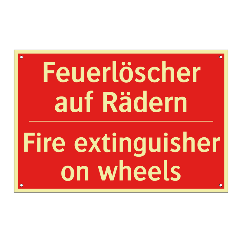 Feuerlöscher auf Rädern - Fire extinguisher on wheels