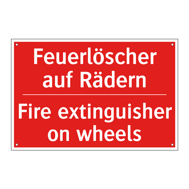 Feuerlöscher auf Rädern - Fire extinguisher on wheels