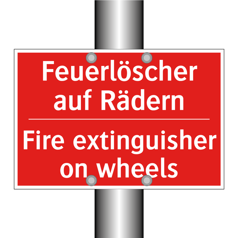 Feuerlöscher auf Rädern - Fire extinguisher on wheels