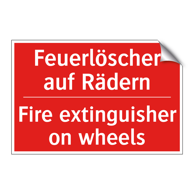 Feuerlöscher auf Rädern - Fire extinguisher on wheels