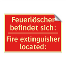 Feuerlöscher befindet sich: - Fire extinguisher located: