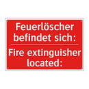 Feuerlöscher befindet sich: - Fire extinguisher located: