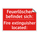 Feuerlöscher befindet sich: - Fire extinguisher located: