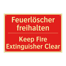 Feuerlöscher freihalten - Keep Fire Extinguisher Clear