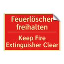 Feuerlöscher freihalten - Keep Fire Extinguisher Clear