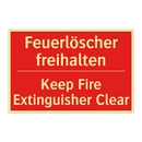 Feuerlöscher freihalten - Keep Fire Extinguisher Clear