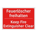 Feuerlöscher freihalten - Keep Fire Extinguisher Clear
