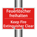 Feuerlöscher freihalten - Keep Fire Extinguisher Clear