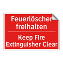 Feuerlöscher freihalten - Keep Fire Extinguisher Clear