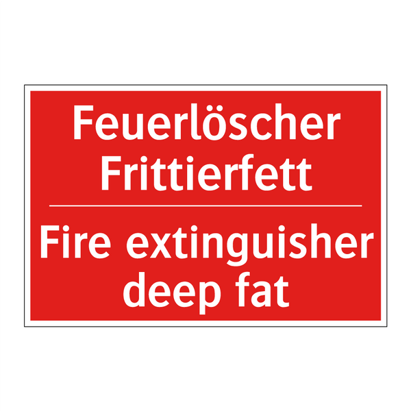 Feuerlöscher Frittierfett - Fire extinguisher deep fat