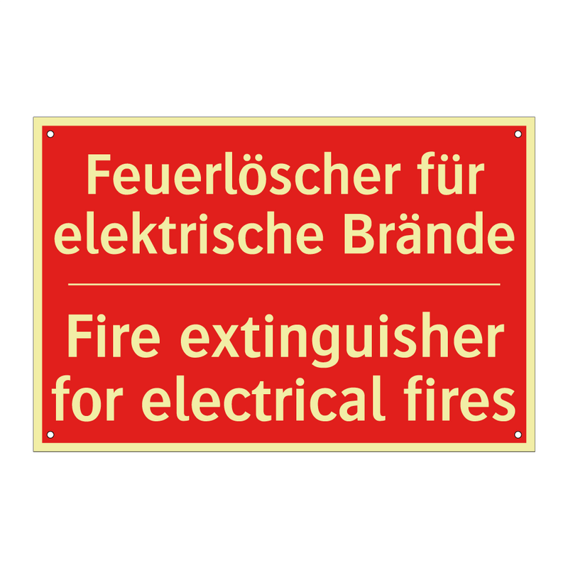 Feuerlöscher für elektrische Brände/.../ - Fire extinguisher for electrical /.../