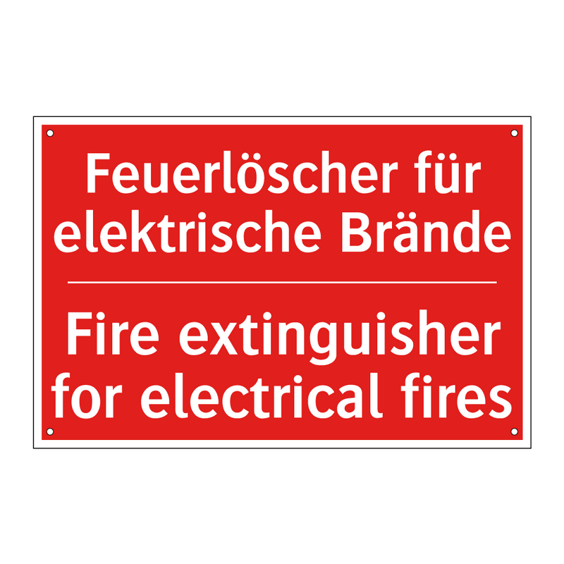 Feuerlöscher für elektrische Brände/.../ - Fire extinguisher for electrical /.../
