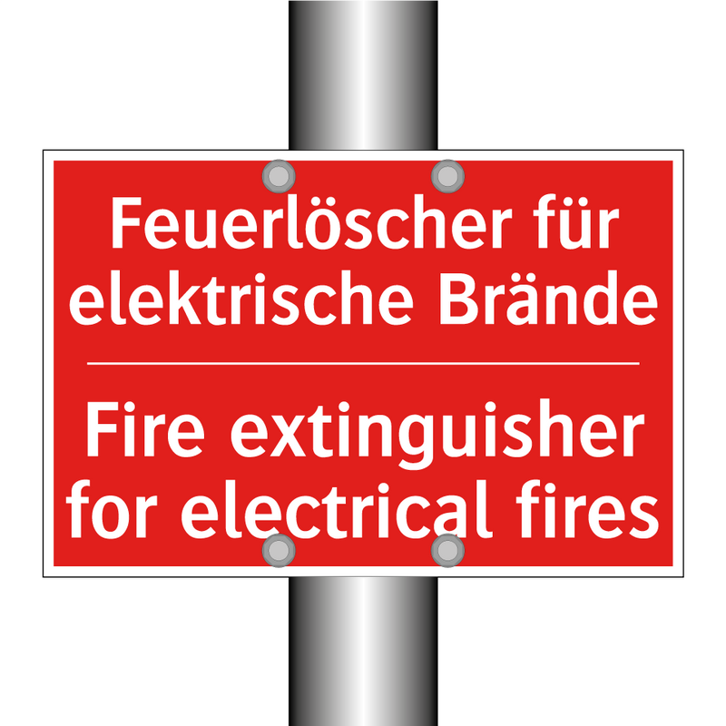 Feuerlöscher für elektrische Brände/.../ - Fire extinguisher for electrical /.../