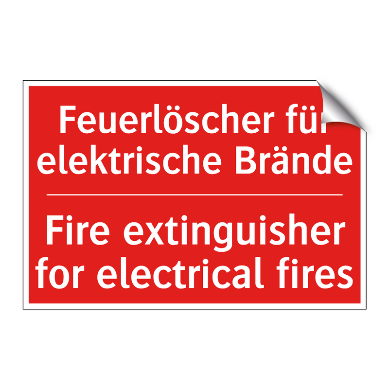 Feuerlöscher für elektrische Brände/.../ - Fire extinguisher for electrical /.../