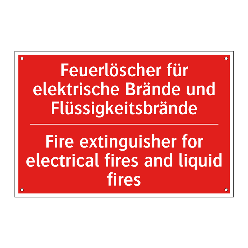 Feuerlöscher für elektrische Brände /.../ - Fire extinguisher for electrical /.../