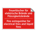 Feuerlöscher für elektrische Brände /.../ - Fire extinguisher for electrical /.../