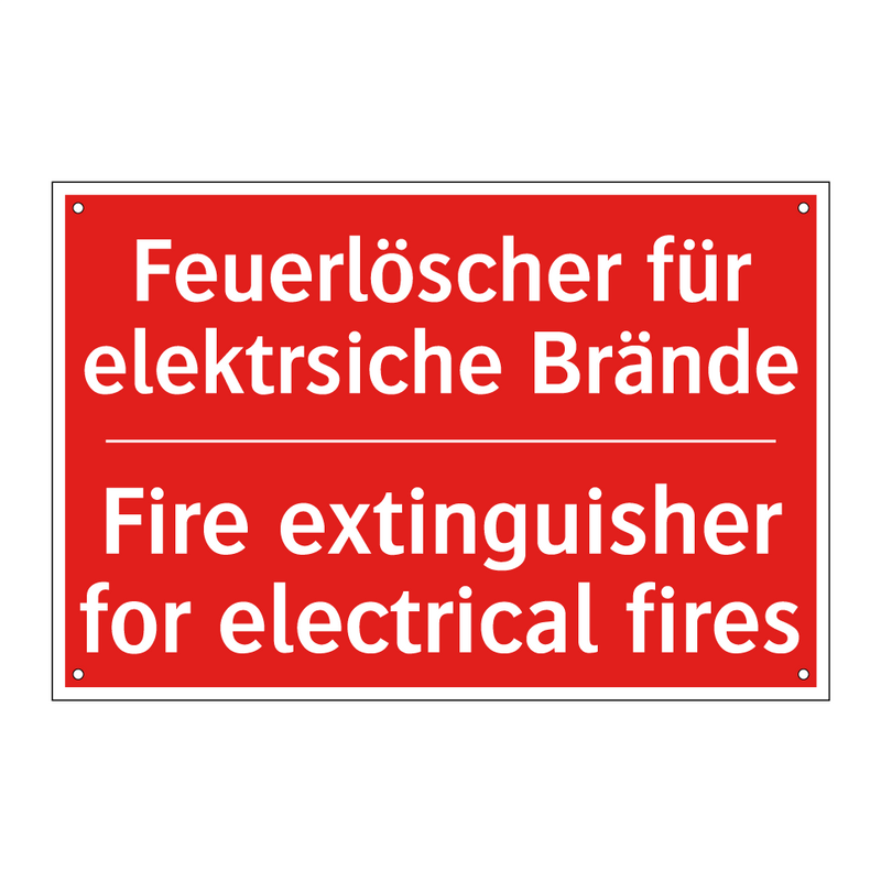 Feuerlöscher für elektrsiche Brände/.../ - Fire extinguisher for electrical /.../