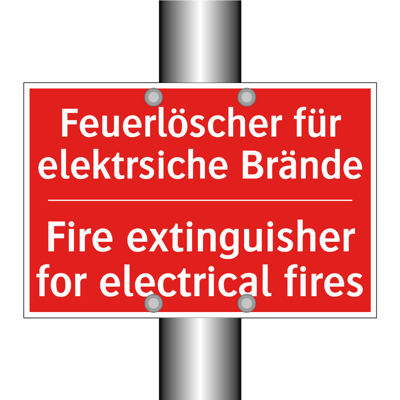 Feuerlöscher für elektrsiche Brände/.../ - Fire extinguisher for electrical /.../