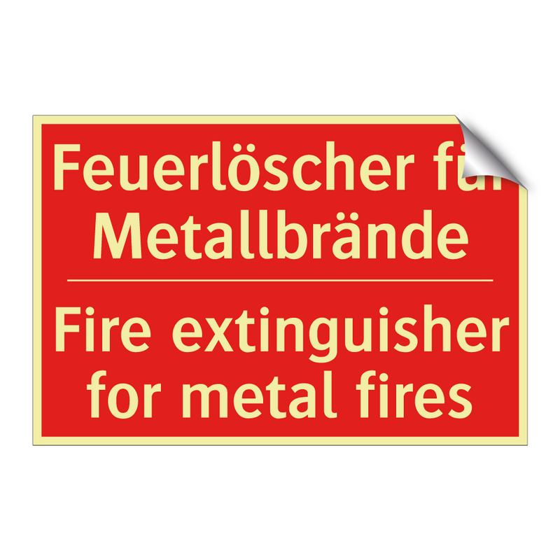 Feuerlöscher für Metallbrände - Fire extinguisher for metal fires/.../