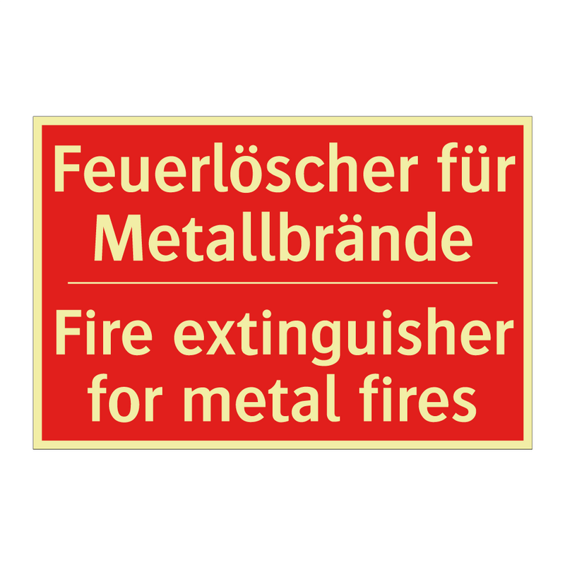 Feuerlöscher für Metallbrände - Fire extinguisher for metal fires/.../