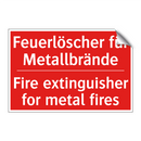 Feuerlöscher für Metallbrände - Fire extinguisher for metal fires/.../