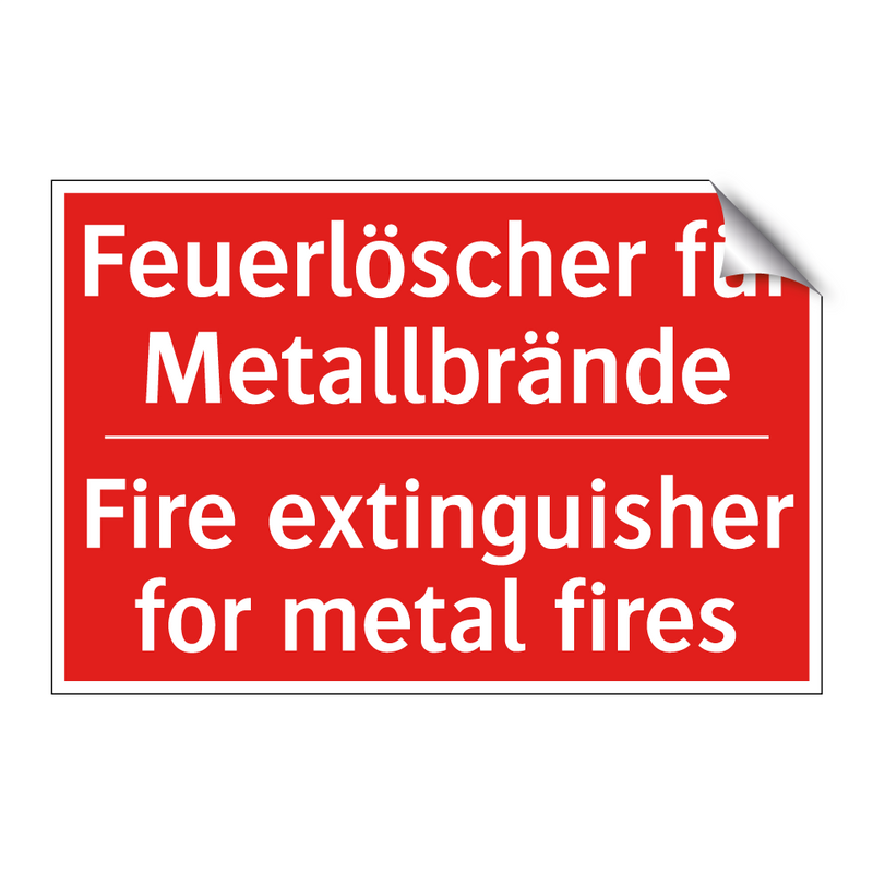 Feuerlöscher für Metallbrände - Fire extinguisher for metal fires/.../